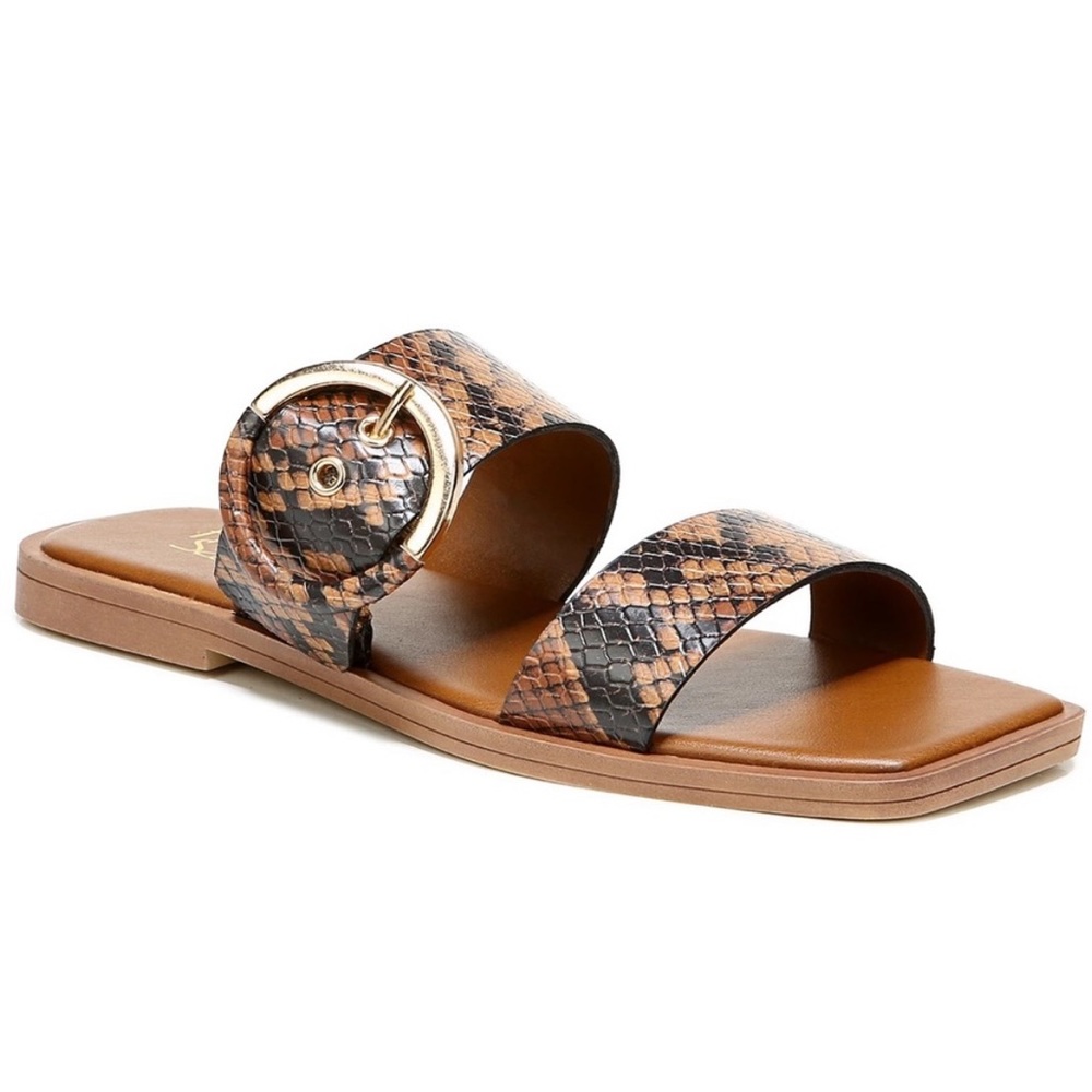 Franco Sarto Merris Slip on Sandals, Snake Print Leather